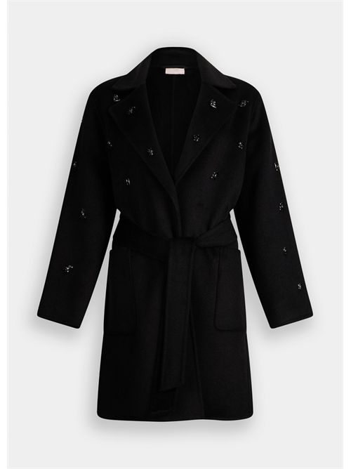 Cappotto in lana con ricami gioiello LIU JO | MF5111T4627/22222